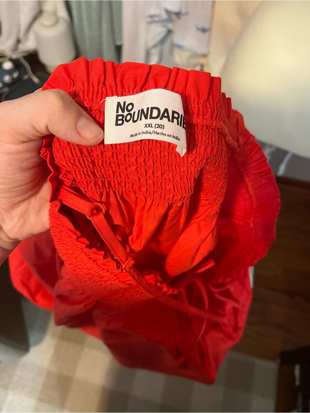 NWT No Boundaries Red square neck dress with adjustable straps, size XXL - Picture 4 of 4